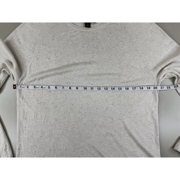 Banana Republic Men’s Silk Linen Sweater M Oatmeal Crewneck Smart Preppy Minimal - Picture 5 of 10